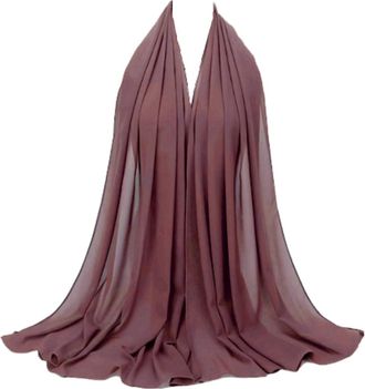 Generic Womens Ladies Sheer Soft Chiffon Shawls Wraps Lightweight Wedding Evening Party Dresses Scarf Bride (Mauve)