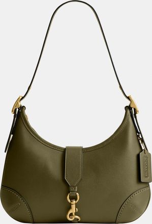 Coach Womens Hamptons Hobo Bag - Green Leather - One Size