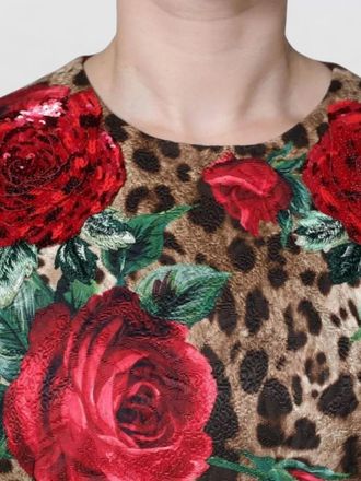 Dolce & Gabbana leopard floral mini dress
