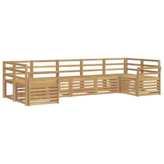 vidaXL Conjunto De Sof&aacute;s De Exterior 7 Pcs Blanco 304 X 130,5 X 73 Cm Vidaxl