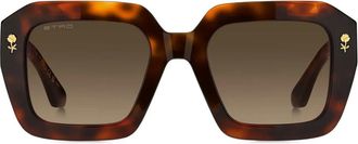 Etro Occhiali da sole geometrici - Marrone