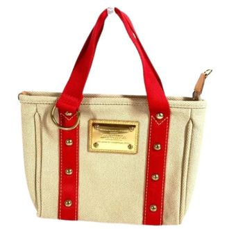 Louis Vuitton Pre-owned Tote Bags, female, Beige, Size: ONE SIZE Pre-owned Canvas Tote Bag