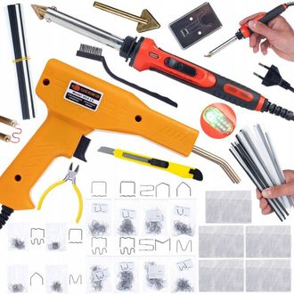 OEM Soldador Red Odysseya 100w Rro100w Set Plastico 5 Rejillas Punta Destornillador Y Soporte + Grapadora 200 Grapas + 800 Grapas 8 Tipos