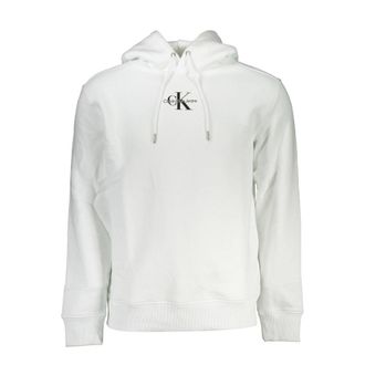 Calvin Klein Mens Monogram Hoodie Style J30j300025 - White Cotton - Size X-Large