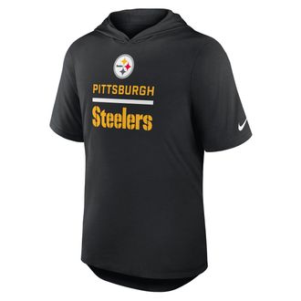 Nike Pittsburgh Steelers Nike Mens Dri-FIT NFL Hooded T-Shirt in Black | 03NB00A7L-D0B