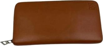Loewe Pre-owned Wallets, female, Brown, Size: ONE SIZE Pre-owned Long wallet (bi-fold)