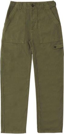 Fortela Jerryt Herringbone Cotton Fatigue Trousers in Green at Nordstrom, Size 26 Eu