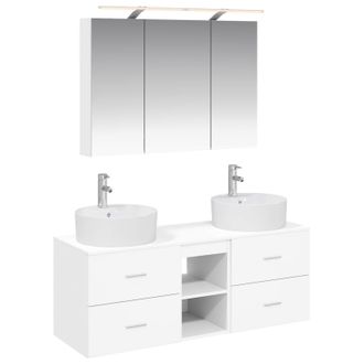 vidaXL Juego De Muebles De Ba&ntilde;o 4 Pcs Blanco Vidaxl