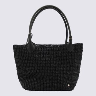 Helen Kaminski Black Raffia Top Handle Bag