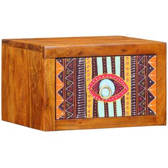 vidaXL Vidaxl - Armario De Noche Marr&oacute;n 35 X 30 X 22 Cm Madera Maciza De Acacia