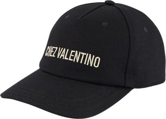 Valentino Garavani Chez Valentino Baseballpet - Heren - Petten - Zwart - 58 CM - Katoen - Accessoires