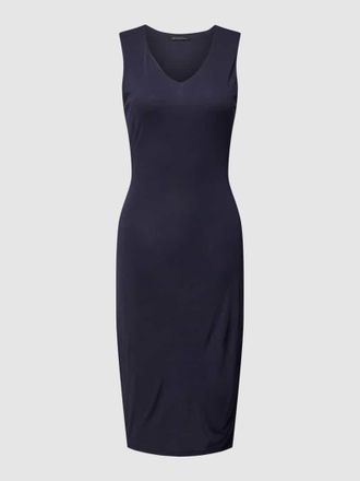 A|X Armani Exchange Knielanges Kleid mit seitlicher Raffung in Marine, Größe S