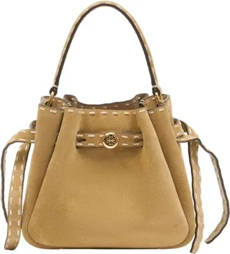 Tory Burch Tory Burch, Bucket Bags, female, Beige, Size: ONE SIZE Romy Pick Stitch Mini Purse