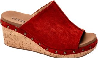 Corkys Footwear Womens Hissy Fit Wedge In Rust
