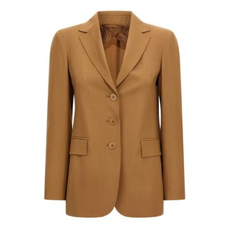 Max Mara Nice Blazer - female - Max Mara Studio - Blazers - Brown - 2XS - Jackets
