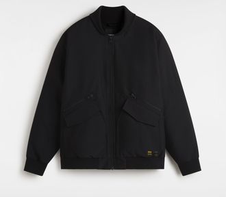 Vans Mens Clifton Down Bomber - Black Nylon - Size X-Small