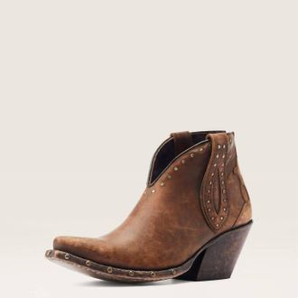 Ariat Womens Greeley Western Boot Bootie In Brown