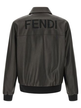 Fendi Smooth Leather Blouson - Black