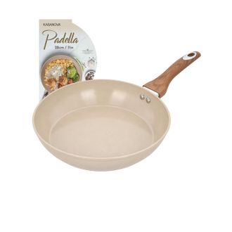 KASANOVA Padella 28 cm in ceramica taupe New Ceramic