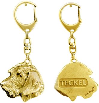 OEM Dachshund Ii - Llavero Con Forma De Perro Ba&ntilde;ado En Oro, Decoraci&oacute;n Para Bolsos, Accesorio De Lujo De Art-dog