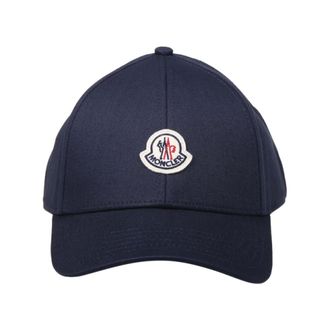 Moncler Logo Baseball Cap - male - Moncler - Hats & Caps - Blue - ONE SIZE - Accessories