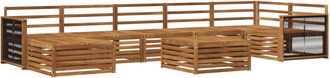 vidaXL Conjunto De Sof&aacute;s De Exterior 8 Uds. Natural Vidaxl