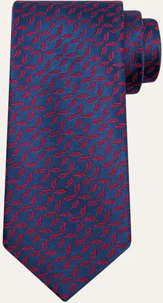 Charvet Mens Petite Tassel Silk Tie