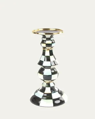 MacKenzie-Childs Courtly Check Large Pillar Candlestick
