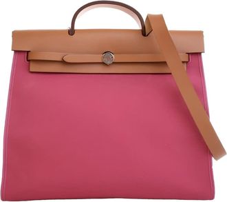 Herm&egrave;s Pre-owned Hermes Toile Herbag Zip 39 8L2O8O5ZV05N2EPS