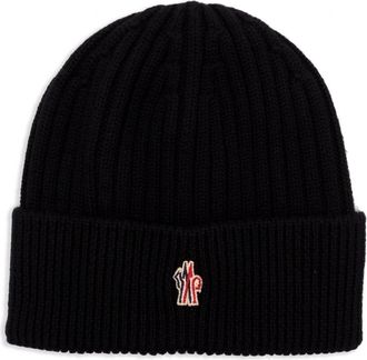 Moncler CLASSIC WOOL LOGO HAT Size: OS, colour: BLACK