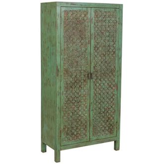 Wanderlust Deco Armario de madera artesanal 85 x 40 x 176h cm