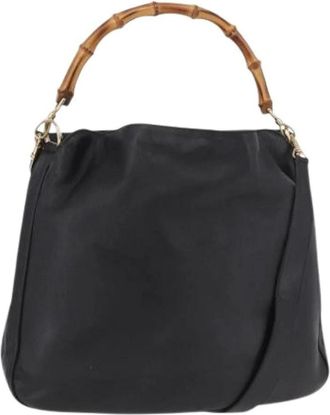 Gucci Pre-owned Vintage Schoudertas - Dames - Vintage Schoudertas - Zwart - ONE Size - Leer - Vintage