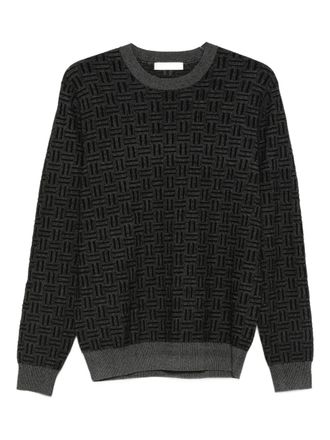 Diktat crew-neck sweater - men - Viscose/Polyamide/Acrylic/Cashmere - XXXL - Black