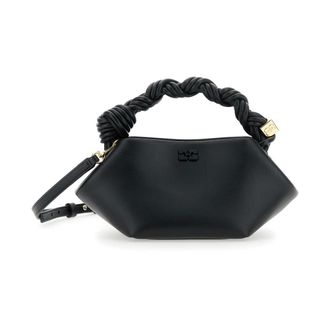 Ganni Mini Bou Tas - Dames - Handtassen - Zwart - ONE Size - Leer - Tassen