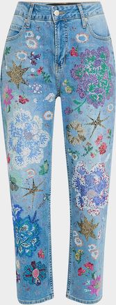 Libertine - Libertine Luxe Bouquet Straight-Leg Ankle Boyfriend Jeans