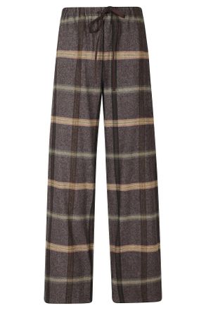 Alysi Choco Wool Wide-Leg Maxi Pants