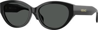 Versace Stijlvolle Zonnebril - Dames - Zonnebrillen - Zwart - 56 MM - Accessoires