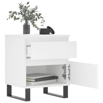 Berkfield Home Modern Bedside Cabinets 2 pcs White 40x35x50 cm Engineered Wood | Size: 40 x 35 x 50 cm