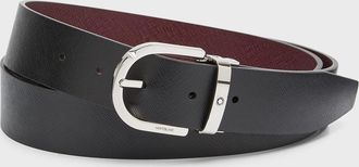 Montblanc Men & apos;s Horseshoe Buckle Reversible Leather Belt
