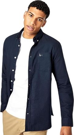 Jack Wills Effen heren overhemd Oxford (Marine)