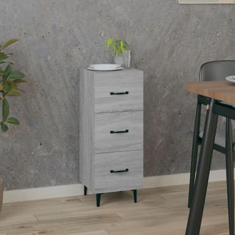 vidaXL Credenza Grigio Sonoma 34,5x34x90 Cm In Legno Multistrato - Vidaxl