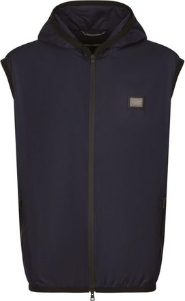 Dolce & Gabbana Navy Blue Sleeveless Jacket