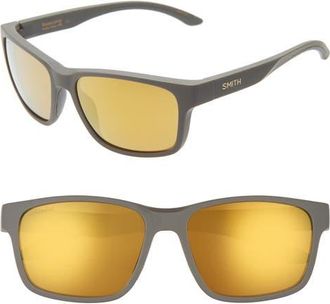 Smith Basecamp 58mm ChromaPop Polarized Sunglasses in Matte Gravy at Nordstrom