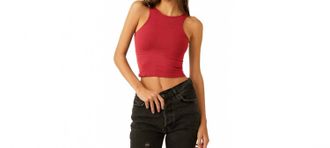 Free People Clean Lines Cami In Cherry Crush
