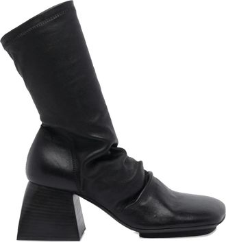 Uma Wang 70mm square-toe boots - women - Calf Leather/Calf Leather/Calf Leather - 39 - Black