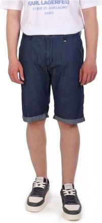Karl Lagerfeld Korte Broeken, Heren, Blauw, W38, Denim, Denim Shorts