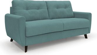 Divani.Store Divani.store - Callisto Sof&aacute; Cama Convertible De Tela Suave E Impermeable 188 Cm (mat. 140x197) Azul Petr&oacute;leo