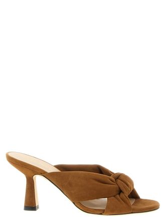 Stuart Weitzman Brown Soplaya slides