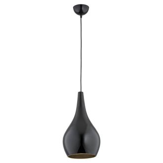 Netlighting Santana Dome Pendant Ceiling Light Black Shine Black