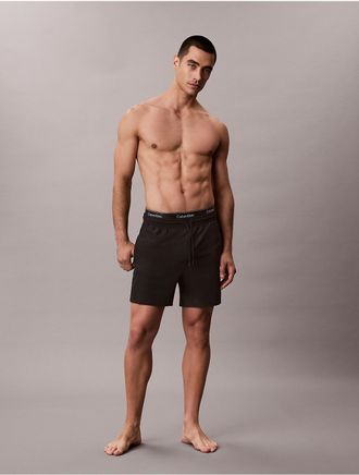 Calvin Klein Mens Icon Logo Double Waistband Swim Shorts - Black - 2XL